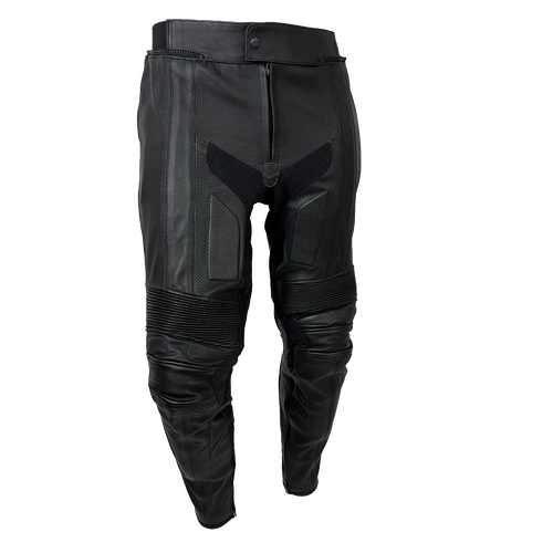 RICONDI GP ROAD LEATHER PANTS BLACK GUNMETAL S (50)